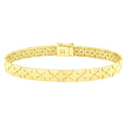 14k Yellow Gold 7 inch Clover Bracelet (6.50 mm)