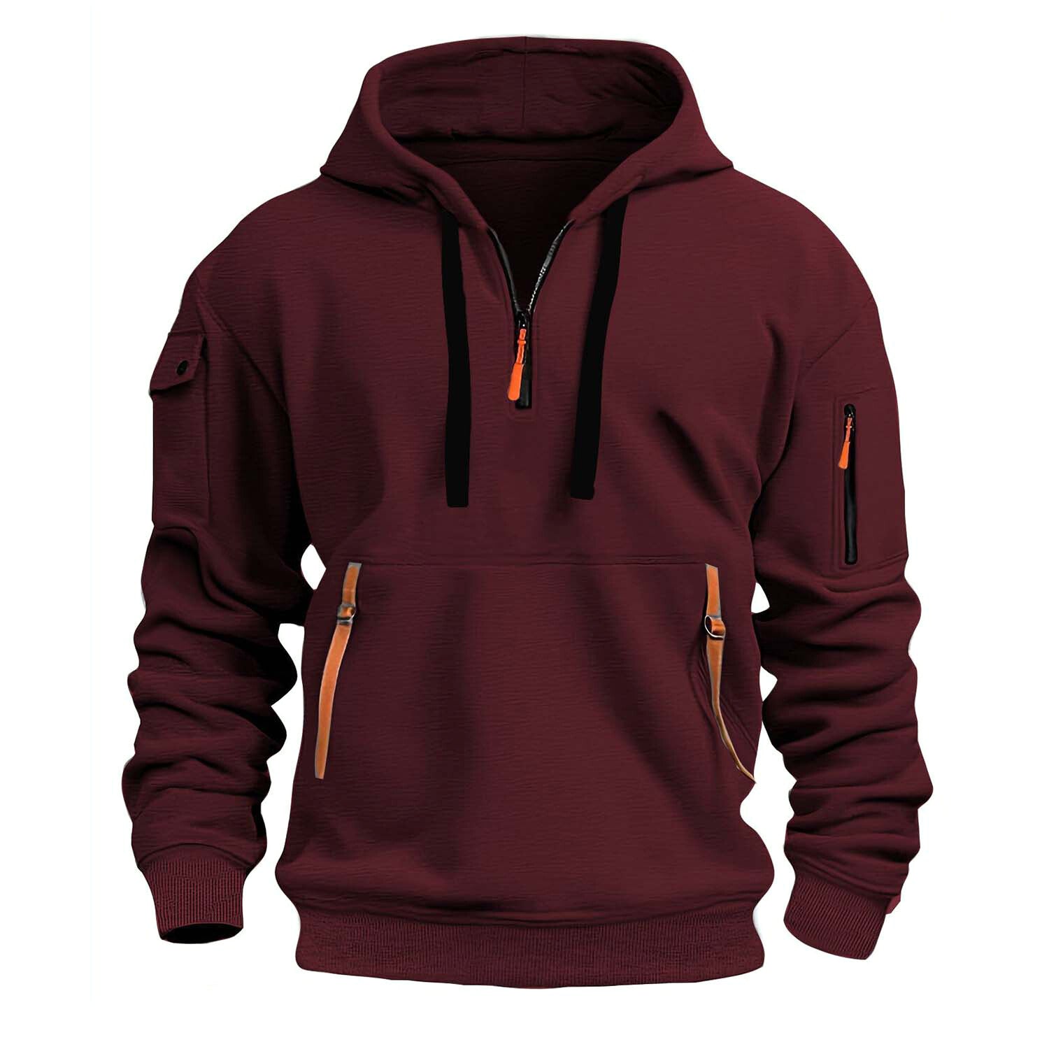 Utility Fleece Hoodie // Burgundy