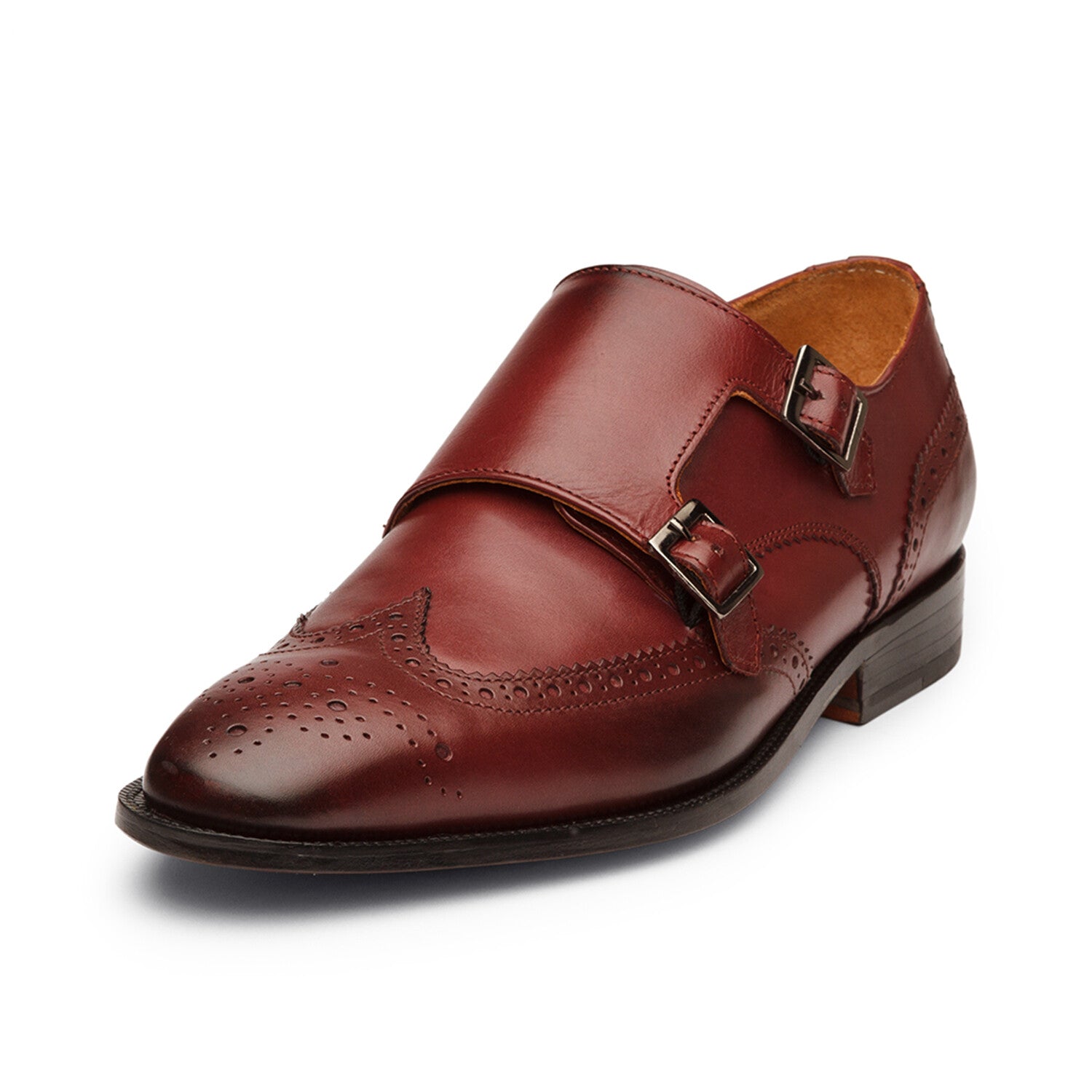 Wingtip Brogue Double Monkstrap // Burgundy