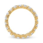 14K Yellow Gold 2.00 Cttw Shared Prong Set Round Cut Diamond Eternity Band (J-K Color, VS1-VS2 Clarity) - Ring Size 6.75