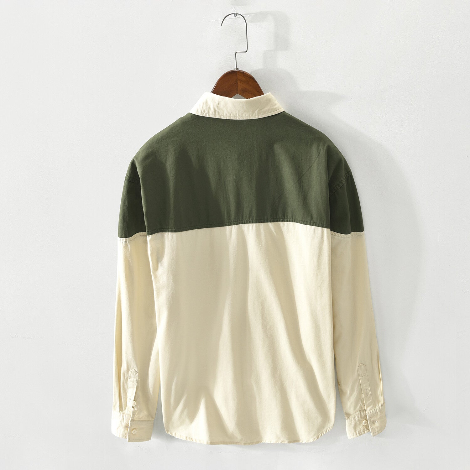 Color Block Button Up // Apricot