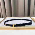 Celine Women Gold Buckle Belt 'Black'
