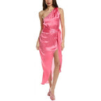 Amanda Uprichard womens Palmira Silk Maxi Dress  M  Pink