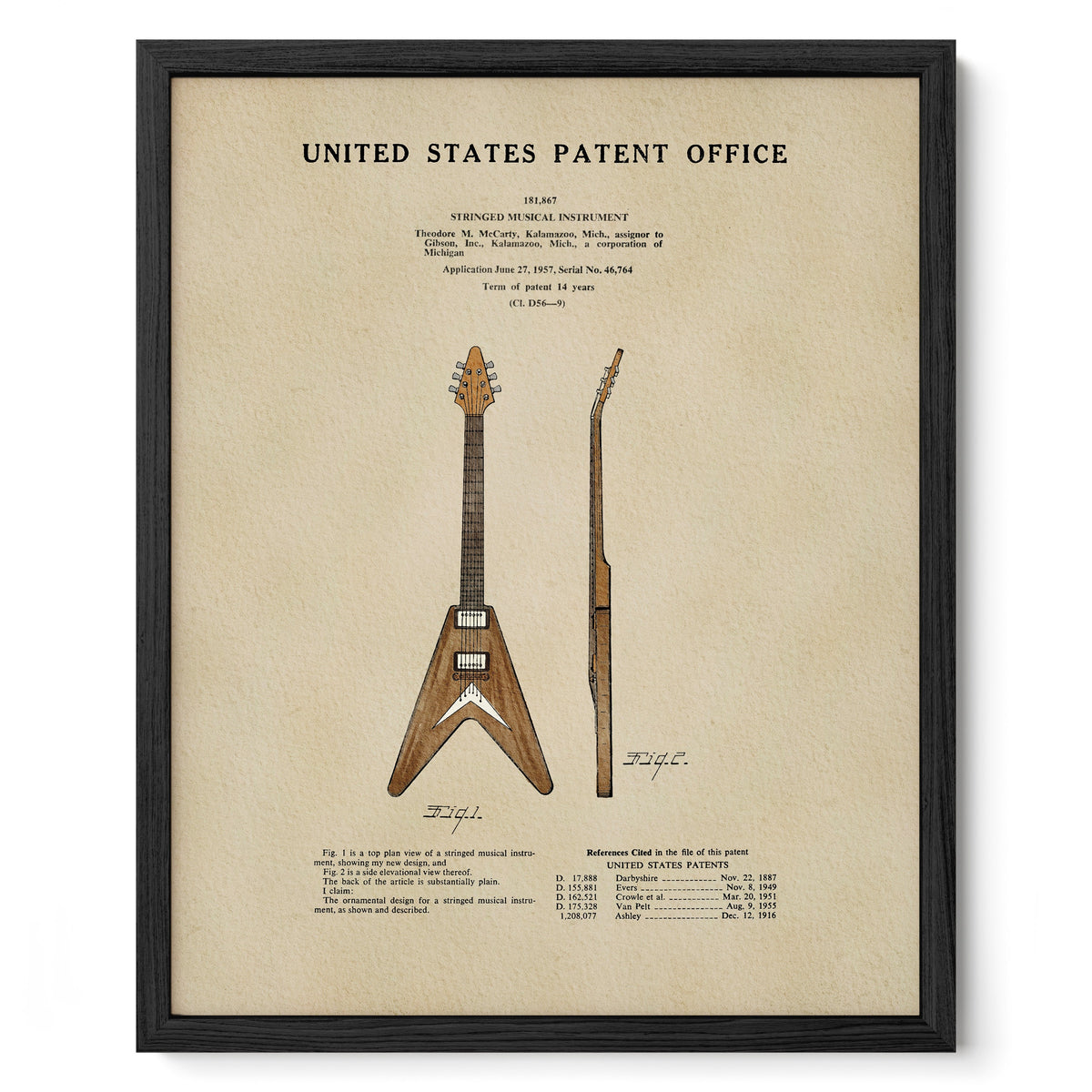 Brown V Electric Guitar (1958)