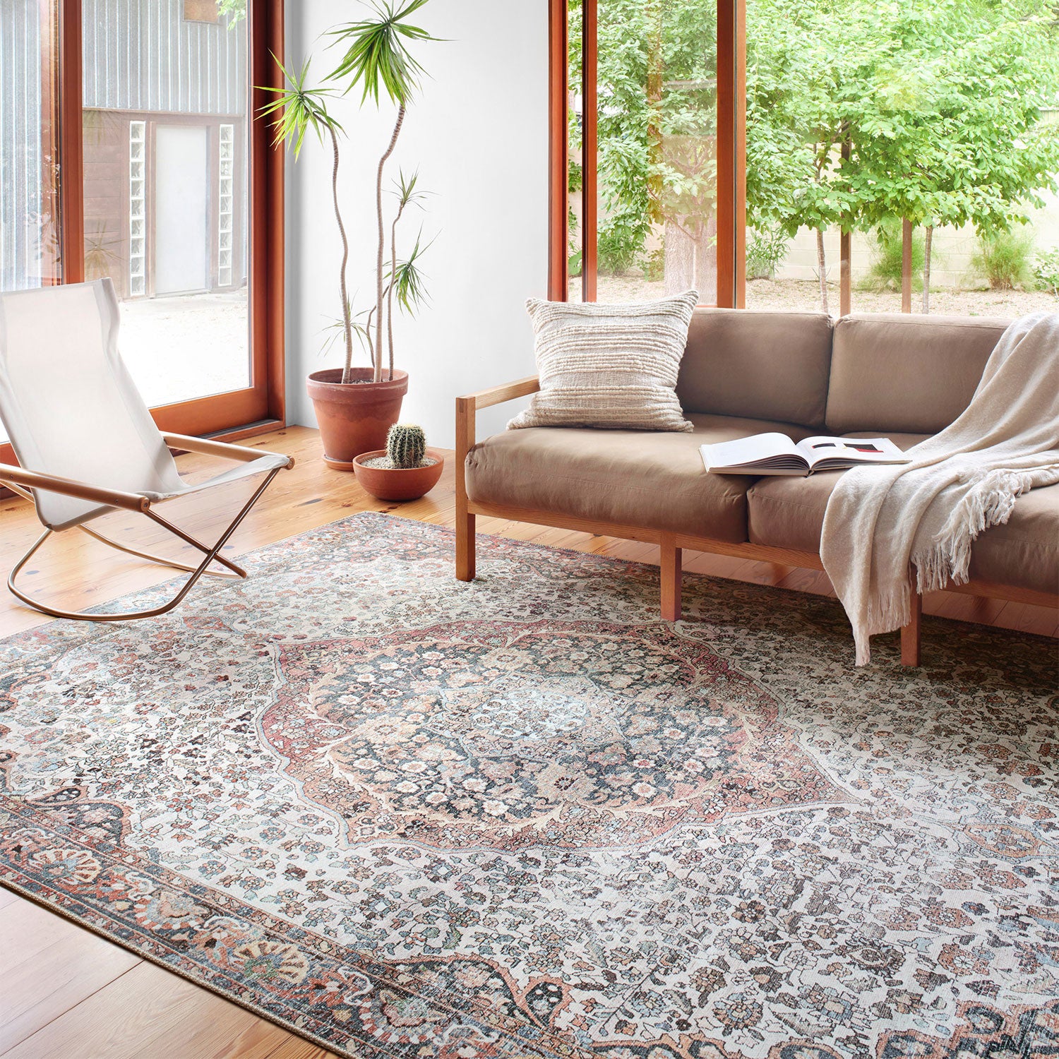 Wynter Oriental Area Rug // Red + Multicolor