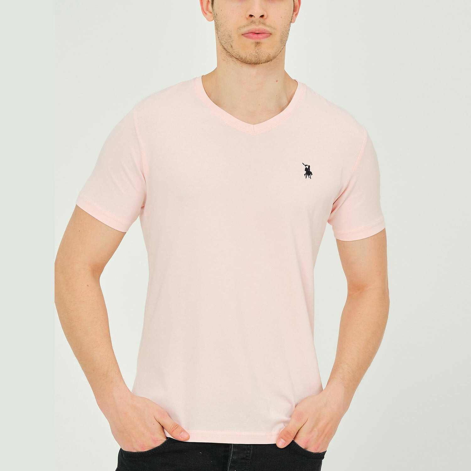 Alex V-Neck Shirt // Pink