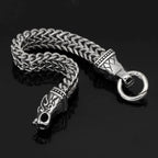 Vikings Wolf Head Stainless Steel Charm Bracelet