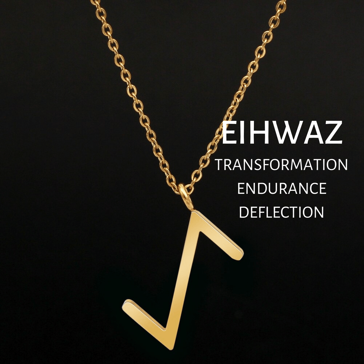 Viking Runes Tunic Stainless Steel Gold Necklaces