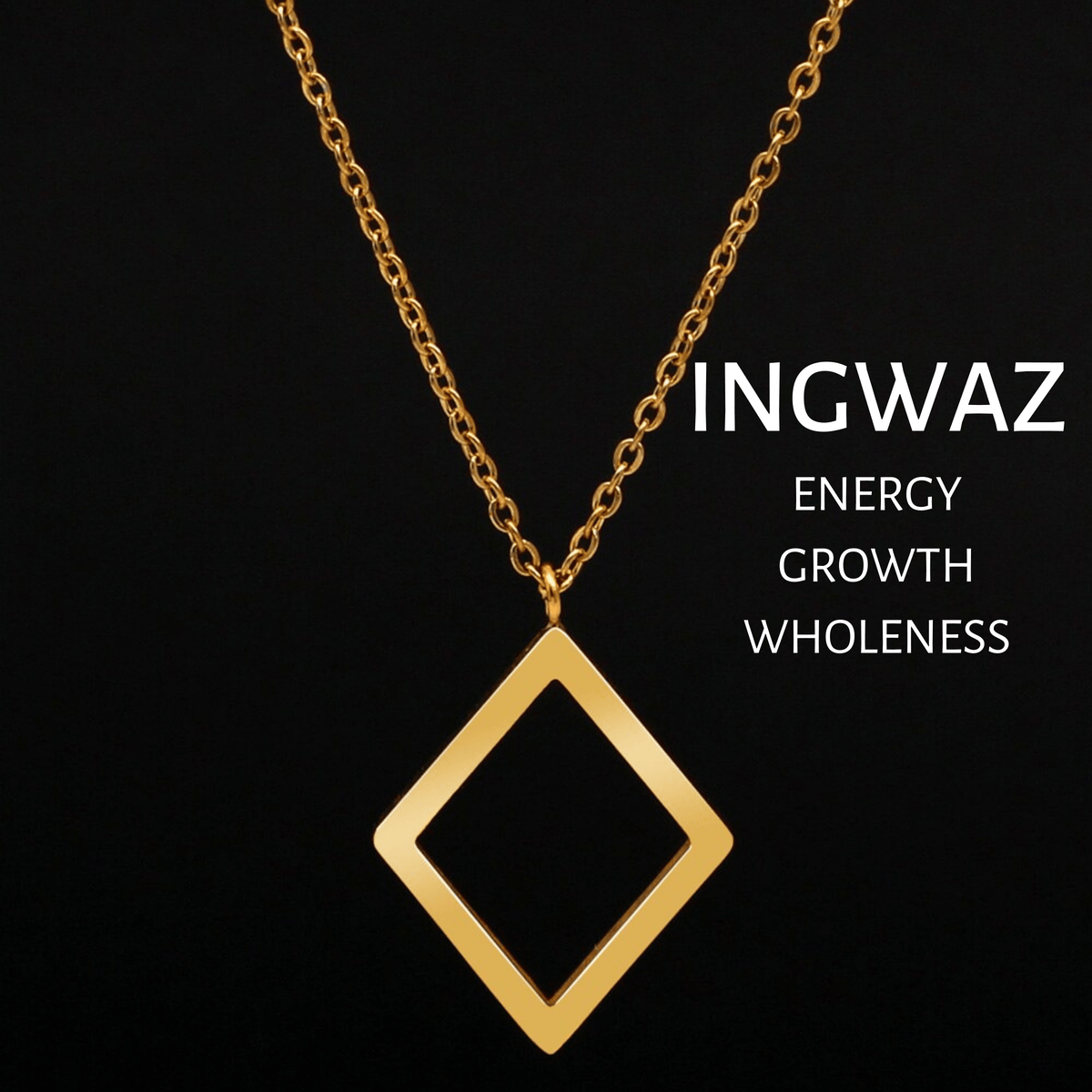 Viking Runes Tunic Stainless Steel Gold Necklaces