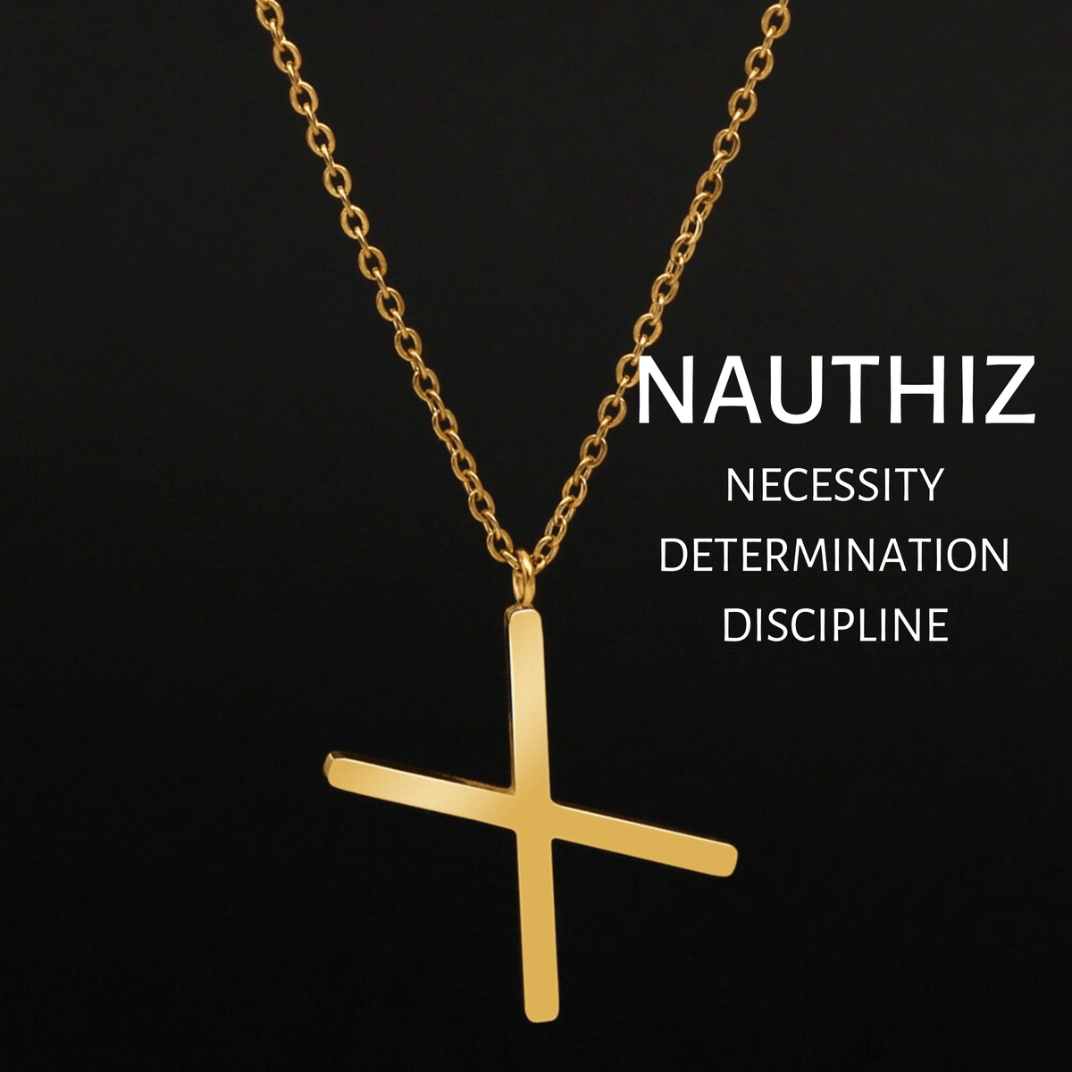 Viking Runes Tunic Stainless Steel Gold Necklaces