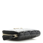 Chanel  Caviar Quilted Multi Chain CC Zip Coin Purse Black