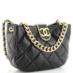 Chanel CC Chain Hobo Quilted Lambskin Small