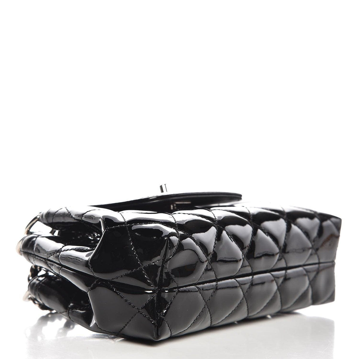 Chanel  Patent Quilted Coco Shine Small Accordion Flap Black