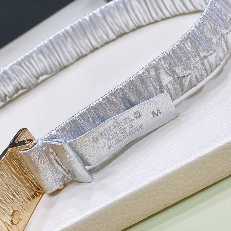 Chanel Women Logo Banding Belt 'White'