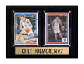 Chet Holmgren Oklahoma city Thunder 2 Card Plaque 6x8 2024 2025 Hoops Donruss Panini