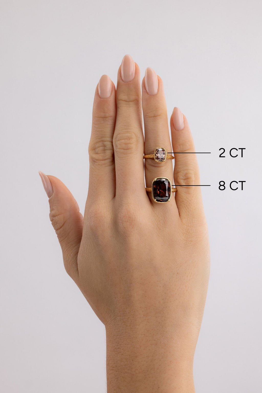Sterling Silver Elongated Cushion Chocolate CZ Cocktail Ring