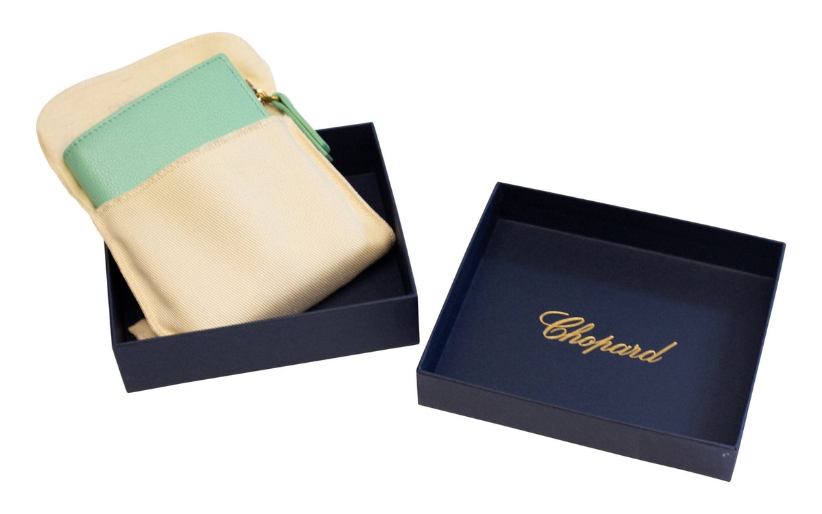Chopard Happy Sport Medium Mint Green Leather Womens Wallet 95015-0589