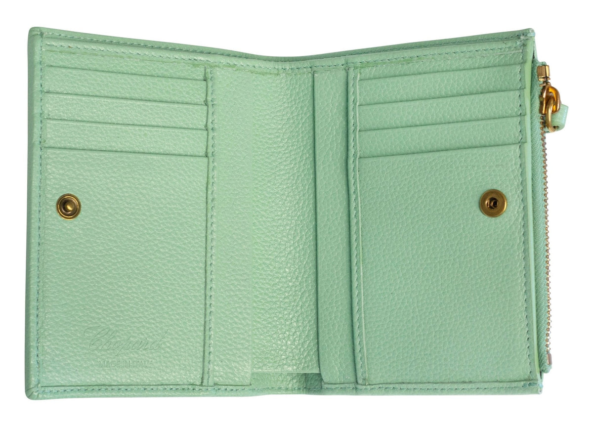 Chopard Happy Sport Medium Mint Green Leather Womens Wallet 95015-0589