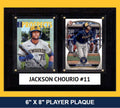 Jackson Chourio Milwaukee Brewers 2023 Bowman Card Plaque 6x8