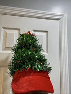 Christmas Tinsel Tree Visor Hat - Funny Gag Gift, Holiday Costume Prop, Joke
