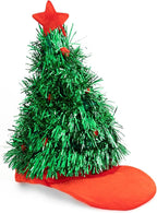 Christmas Tinsel Tree Visor Hat - Funny Gag Gift, Holiday Costume Prop, Joke