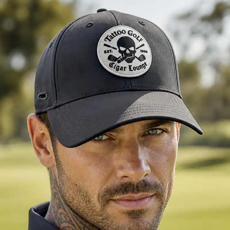 Cigar Lounge Performance Golf Hat (Black)