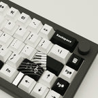 Classic Piano Design Keycaps and Mechanical Keyboard
