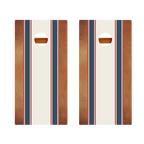 Classic Stripes Mahogany Blue and Red Silver Series Cornhole Boards