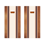 Classic Stripes Mahogany Brown and Orange Silver Series Cornhole Boards