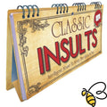 CLASSIC INSULTS Desk Spiral Flip Book - Funny Office Message Table Signs