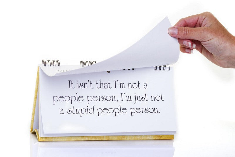 CLASSIC INSULTS Desk Spiral Flip Book - Funny Office Message Table Signs