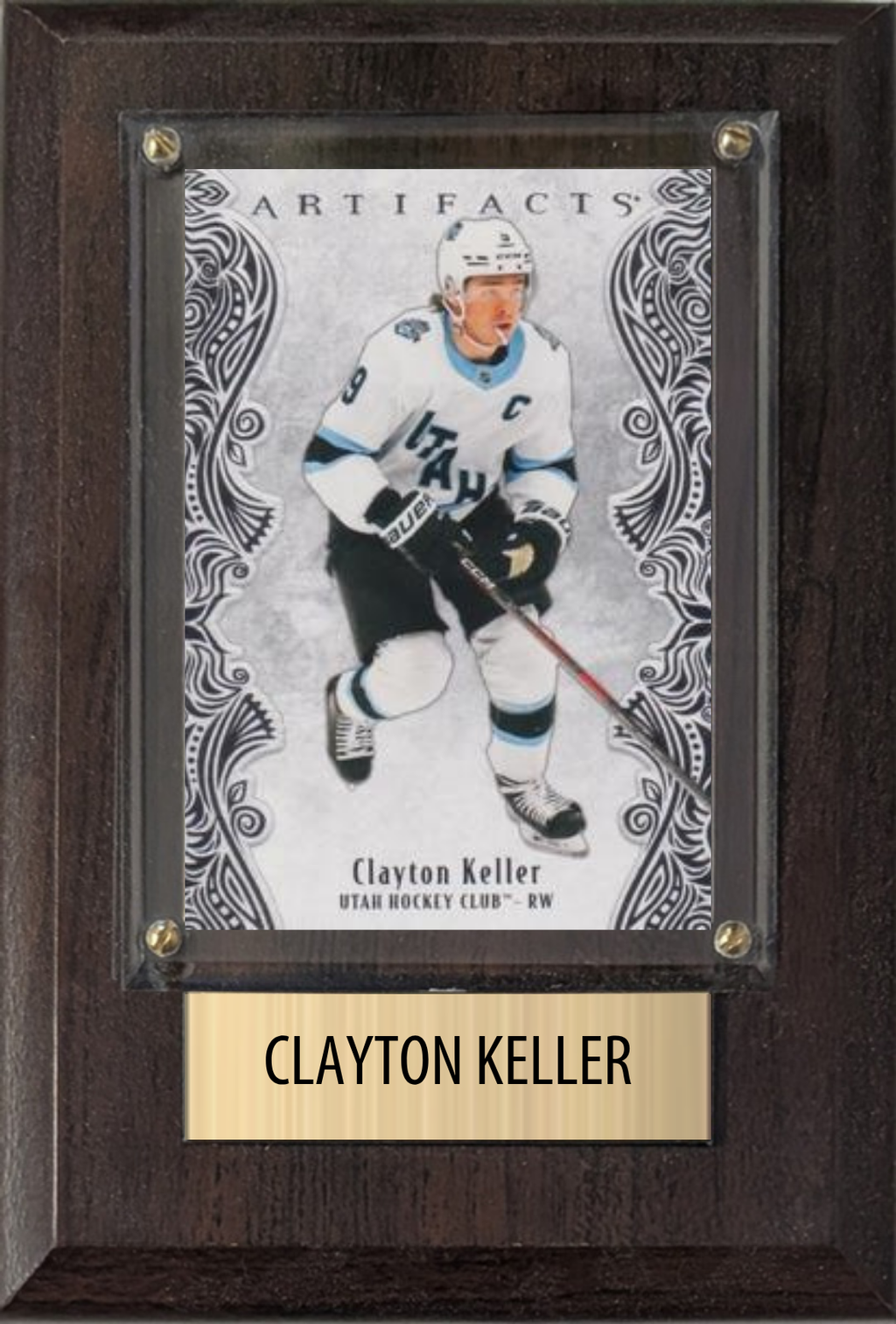 Clayton Keller Utah Hockey Club Fan Gift Plaque 4x6 1 Card Upper Deck 2024 2025 2026