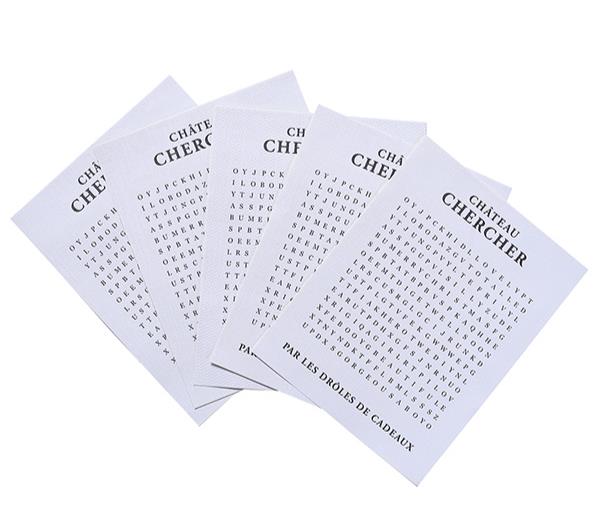 5-Pack Crossword Puzzle Wine Bottle Labels Unique Gift & Bottle Decor Idea