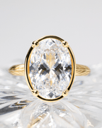 Sterling Silver Oval Cut CZ Cocktail Ring