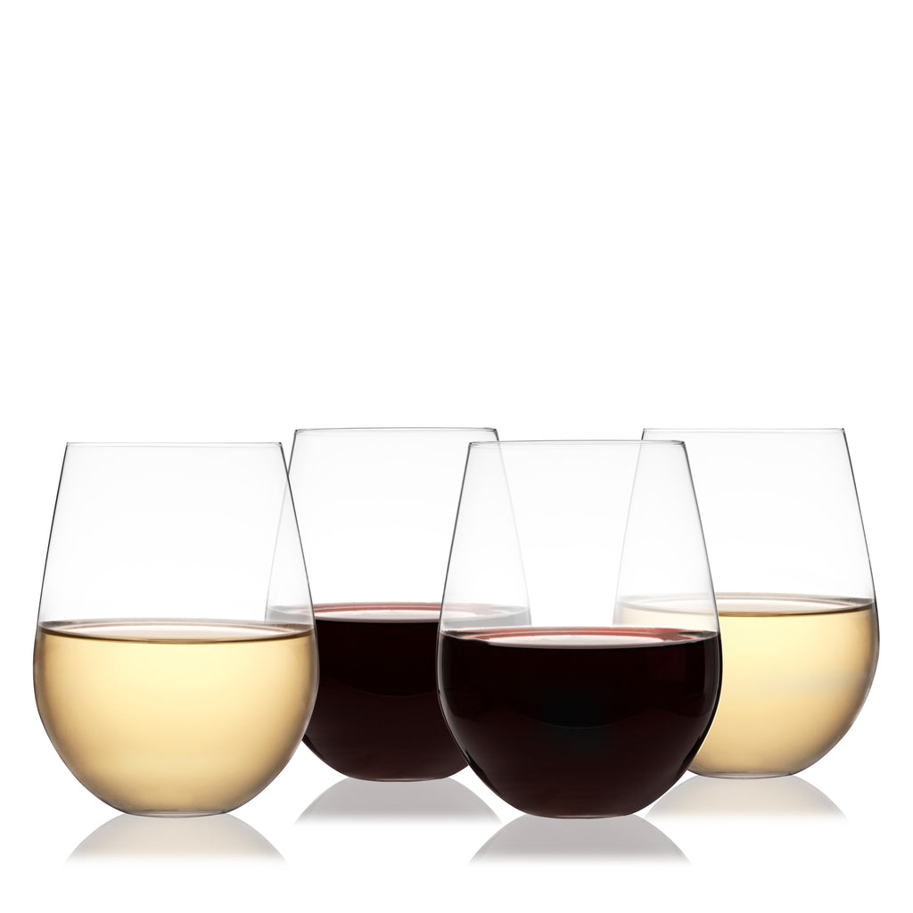 Vino Stemless Red Wine Glasses Set of 4