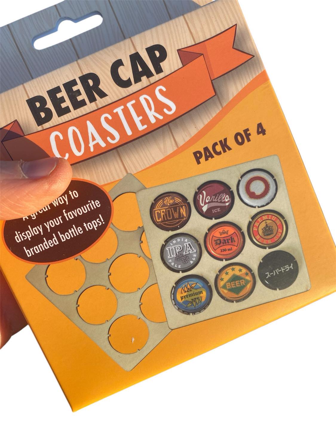 Wood Beer Bottle Cap Coasters – DIY Recycled Drink Mats for Custom Beer Creation