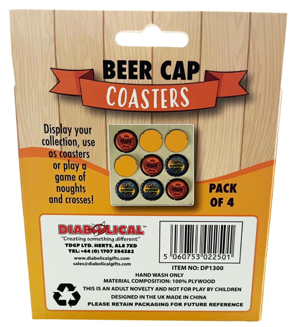 Wood Beer Bottle Cap Coasters – DIY Recycled Drink Mats for Custom Beer Creation