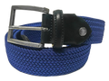 Woven Stretch Solid Belt Cobalt Blue