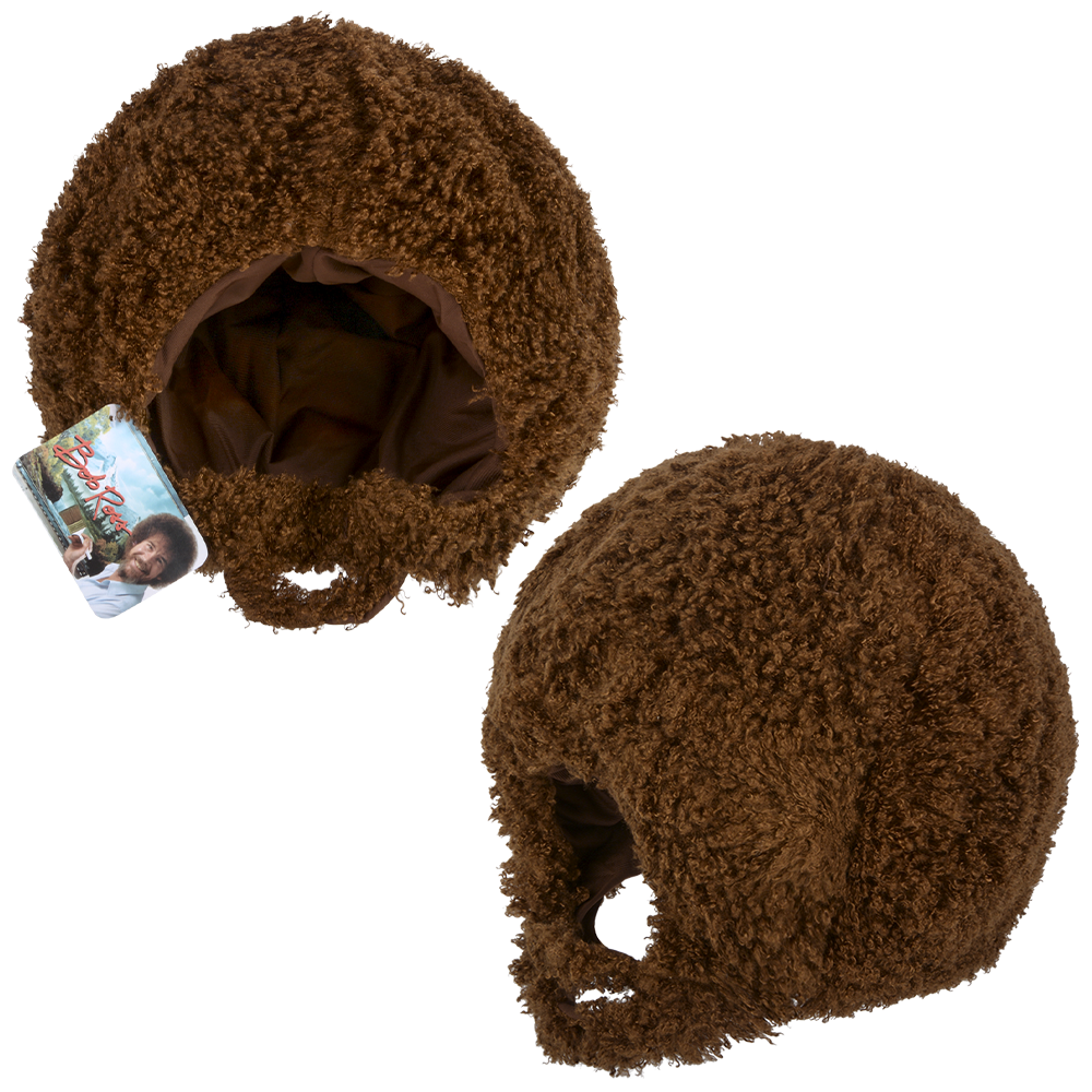 Bob Ross Wig & Beard Set 🎨🤣 Funny Afro Costume Hair Halloween Party Gag Gift