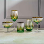 Green Pine Tree Stemless Wine Glasses