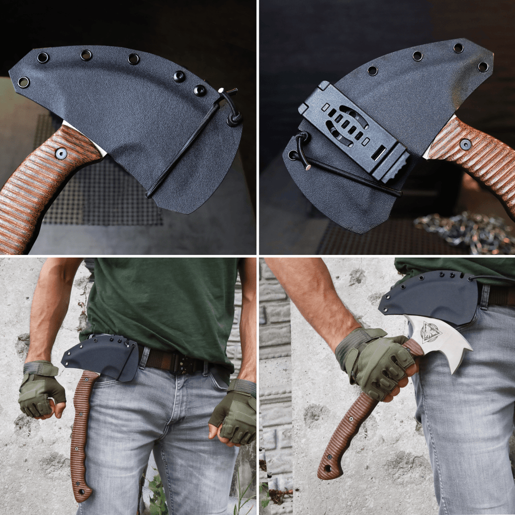 Combat tomahawk "Barong" with polymer composite handle