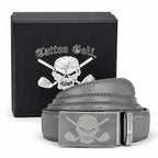 Leather Ratchet Belt - One Size Fits Most (Grey)