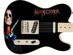 Alice Cooper Signed Blood Dripping Photo Graphics Fender Guitar