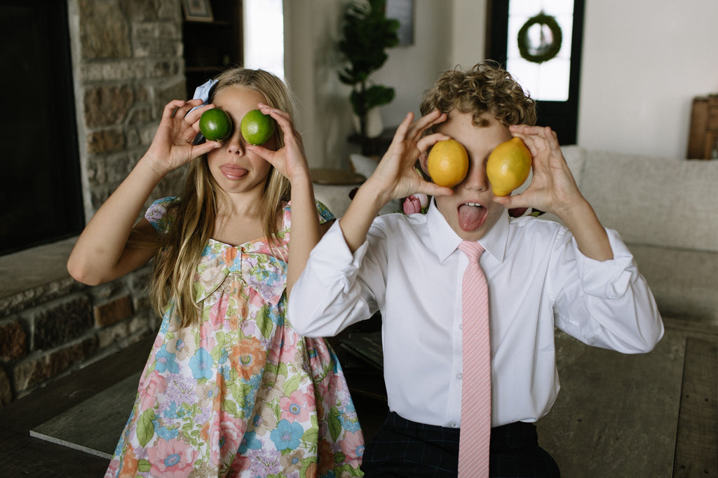 Coral Stripe - Boys Tie