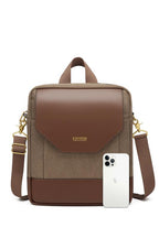 Corbin | Chocolate Washed Canvas + Brown Leather