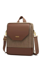 Corbin | Chocolate Washed Canvas + Brown Leather