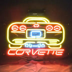 Yellow Corvette Auto Car Neon Signs Light