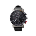 CR-01 - Chrono Watch with Italian Leather Strap - Jet Black