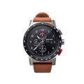 CR-01 - Chrono Watch with Italian Leather Strap - Whiskey Brown