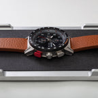 CR-01 - Chrono Watch with Italian Leather Strap - Whiskey Brown